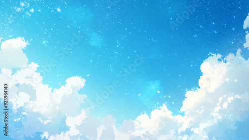 blue sky with clouds generated by AI technology
