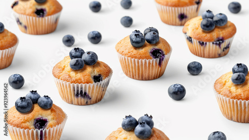 cupcakes with blueberries generated by AI technology
