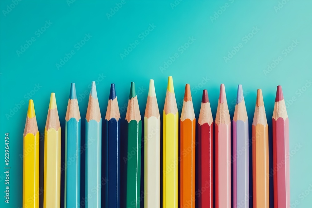 isolated colored pencils, back to school isolated colored pencils, back to school