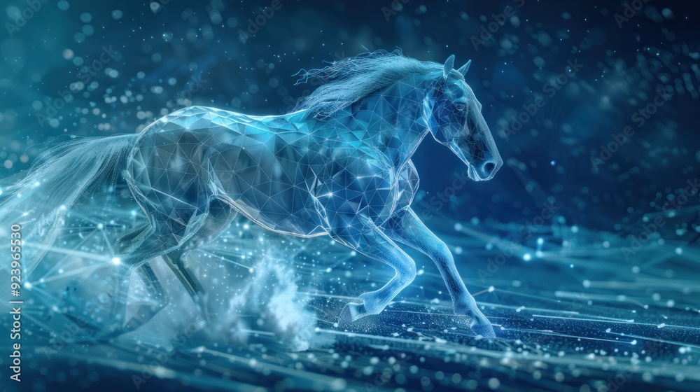 Abstract graphic of a horse digital art modern art Abstract graphic of a horse digital art modern art