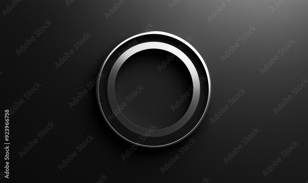 A black and silver circle with a white border. The circle is the only thing visible in the image A black and silver circle with a white border. The circle is the only thing visible in the image