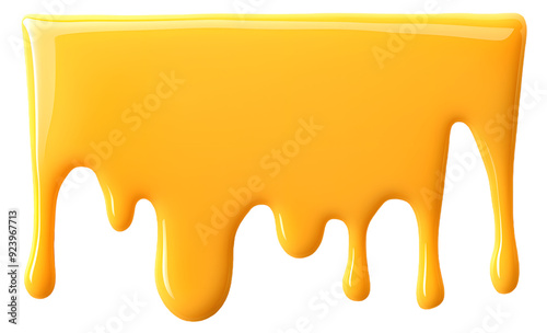 Melted Cheese Dripping From Above Transparent Background Cutout