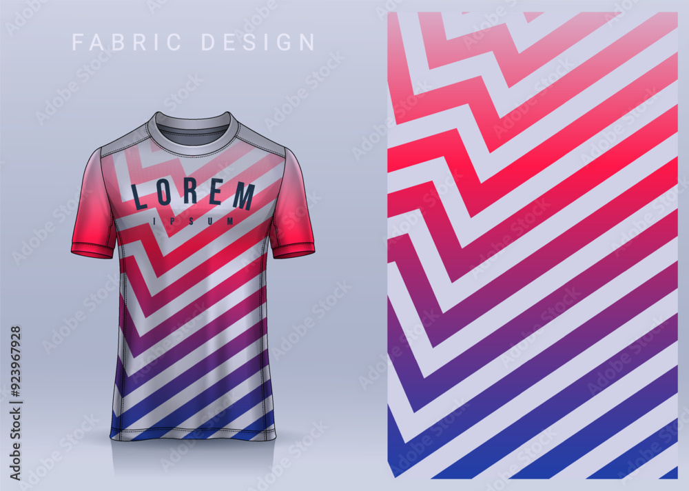 Fabric textile design for Sport t-shirt, Soccer jersey mockup for football club. uniform front view. Fabric textile design for Sport t-shirt, Soccer jersey mockup for football club. uniform front view.