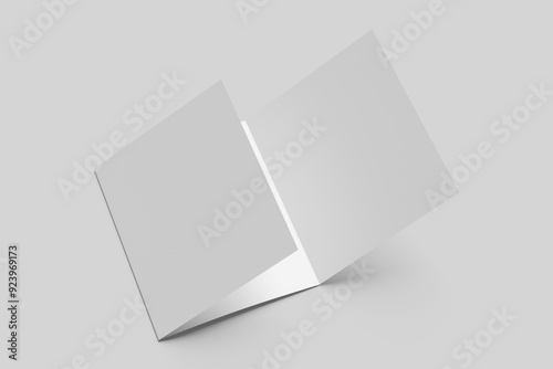 A5 Trifold Brochure Balnk Mockup