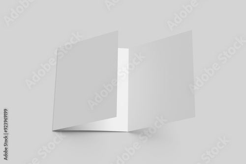 A5 Trifold Brochure Balnk Mockup