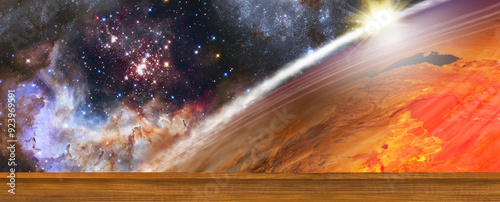 A Cosmic Canvas With a Wooden Edge