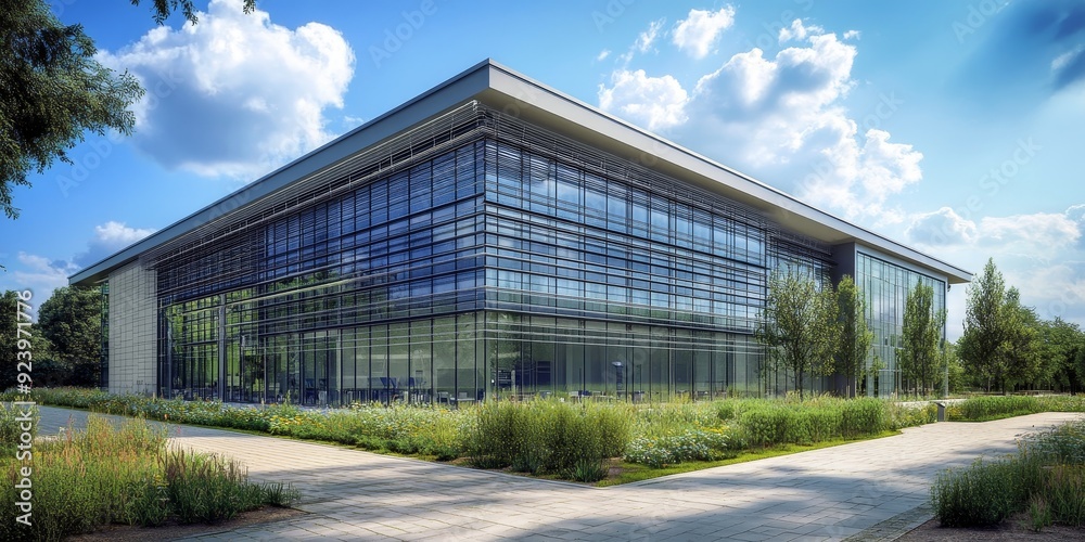 A research center focused on renewable energy, representing innovation in the energy sector A research center focused on renewable energy, representing innovation in the energy sector