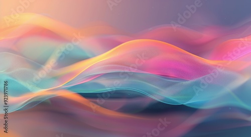 Colorful Wave Patterns With Light Effects in Abstract Digital Art