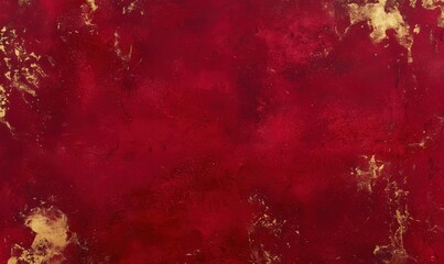 A red background with gold accents. The red background is covered in gold dust, giving it a luxurious and opulent appearance