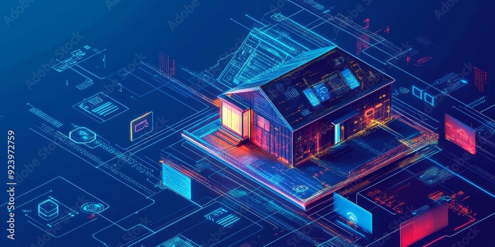 A smart home filled with interconnected devices, representing the Internet of Things (IoT)