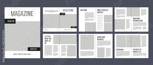 modern magazine template layout premium vector.
