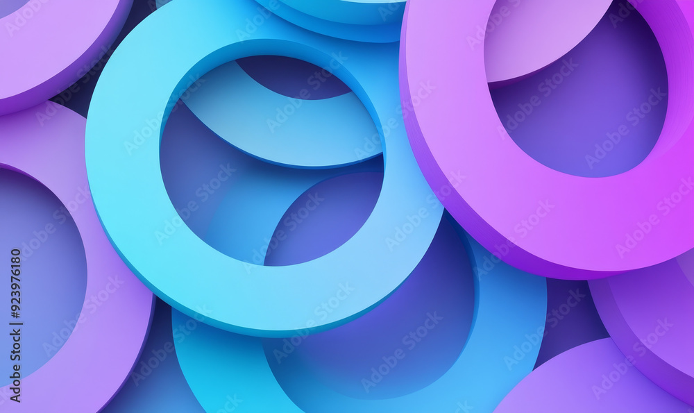Abstract 3D Circles Background Abstract 3D Circles Background