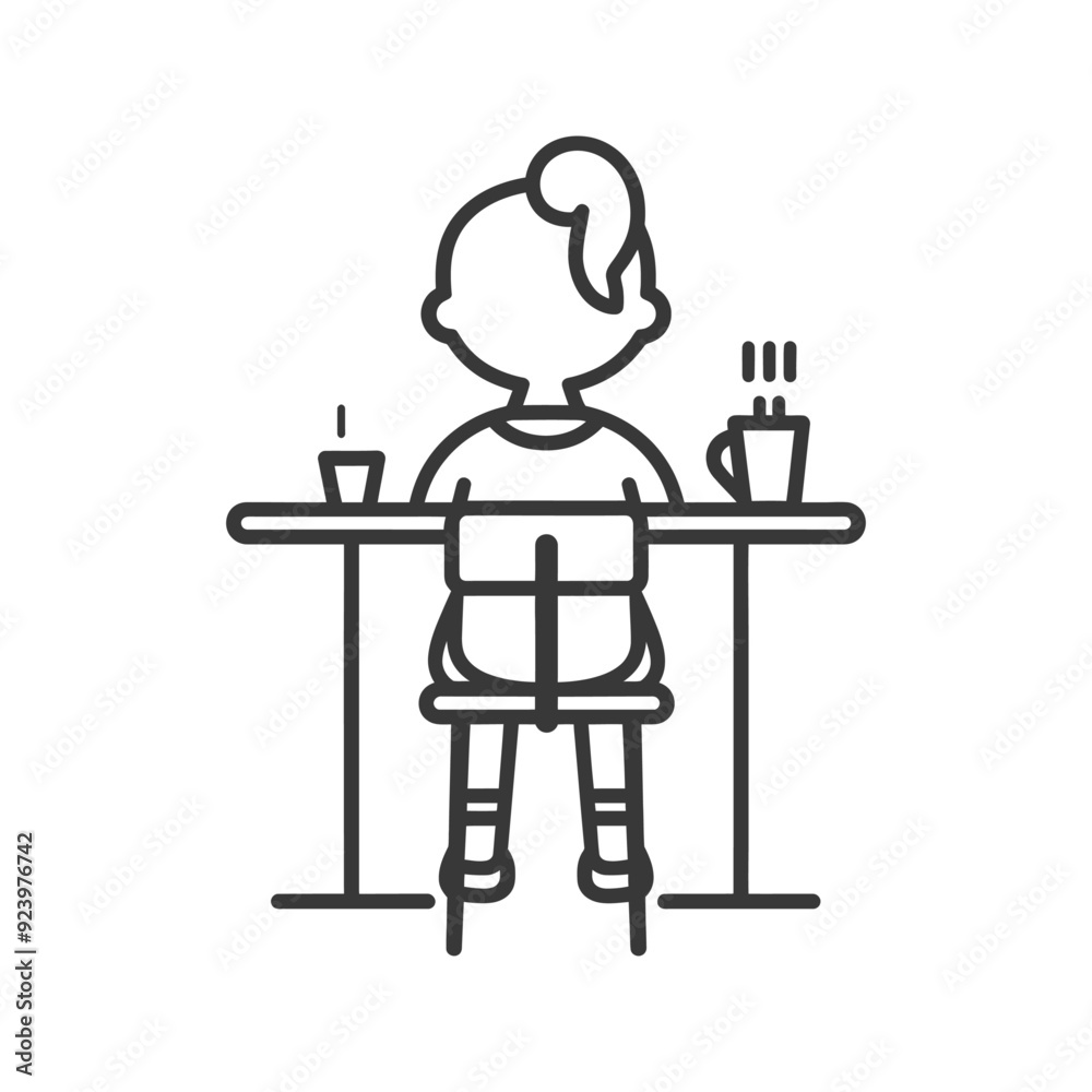 Person Sitting at a Table with Two Drinks in Front of Them Person Sitting at a Table with Two Drinks in Front of Them