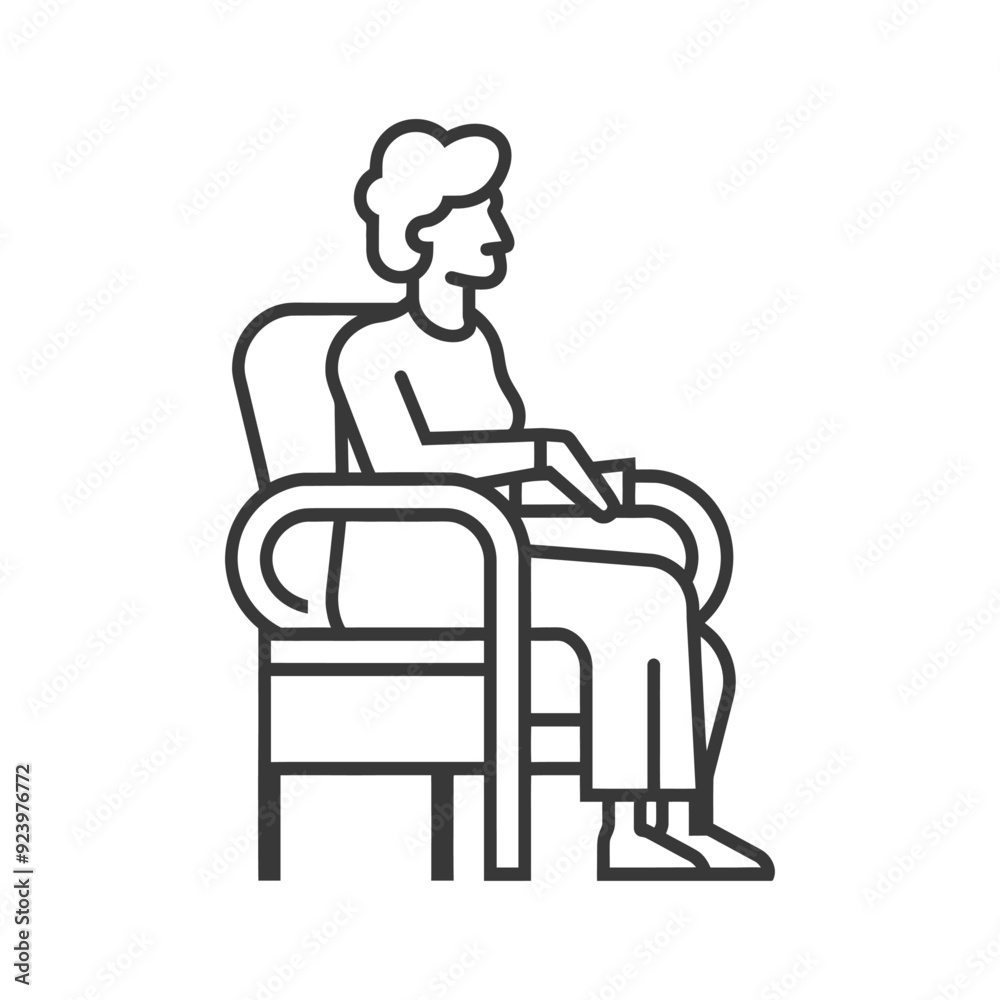 Person Sitting In A Chair With Arms Resting Person Sitting In A Chair With Arms Resting