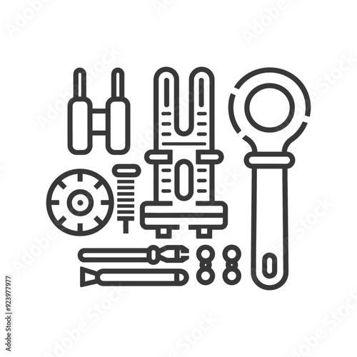 Set of tools for fixing or installing a window blind
