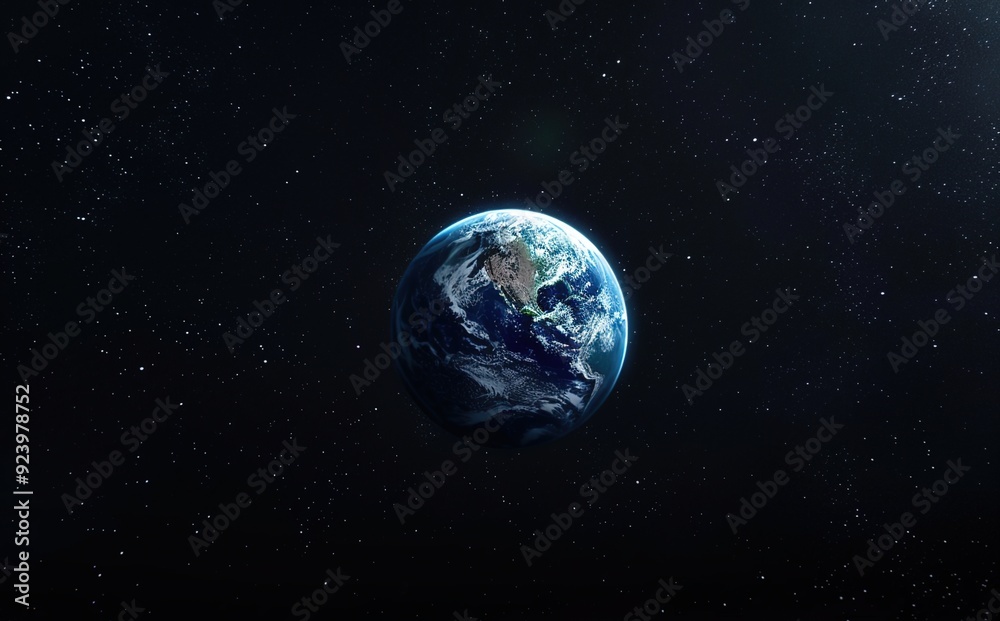 Obraz premium A cinematic still of the Earth floating in space