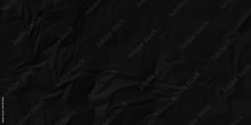 Close up texture of black cardboard crumple on a creased recycle black craft paper texture background. grunge wrinkle old paper.
Close up texture of black cardboard crumple on a creased recycle black craft paper texture background. grunge wrinkle old paper.