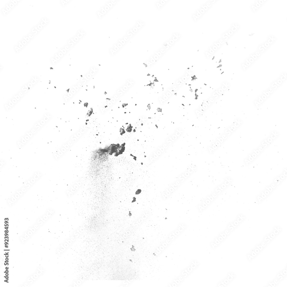 Fototapeta premium Various kinds of texture stamps (vintage, paint, concrete, damaged, and other). Vector overlay of urban grunge set. Add droplets of ink and a spray-effect paint texture.