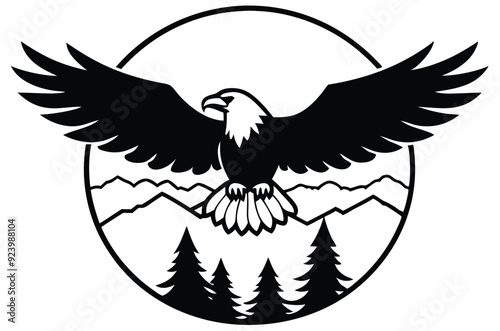 falcon silhouette vector illustration 