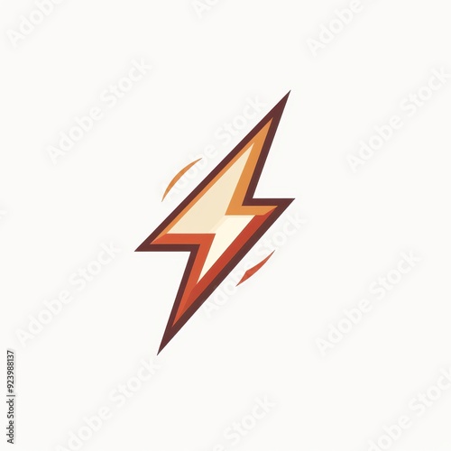 Free Download Stylized lightning bolt icon with dynamic lines on a light background - GFXLoad