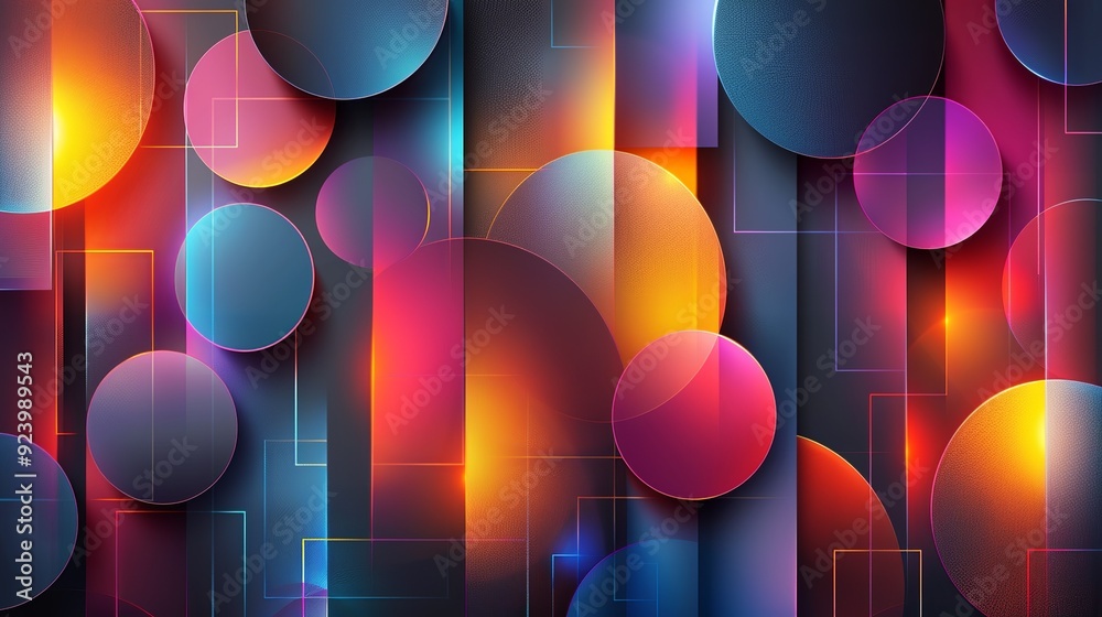 Futuristic geometric background with bright, colorful gradients and smooth, polished surfaces, creating a sophisticated, contemporary visual with clean, dynamic elements. high resolution Futuristic geometric background with bright, colorful gradients and smooth, polished surfaces, creating a sophisticated, contemporary visual with clean, dynamic elements. high resolution