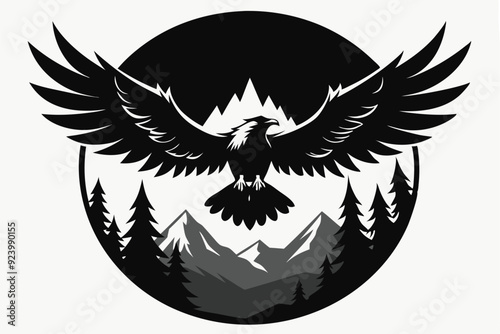 falcon silhouette vector illustration 