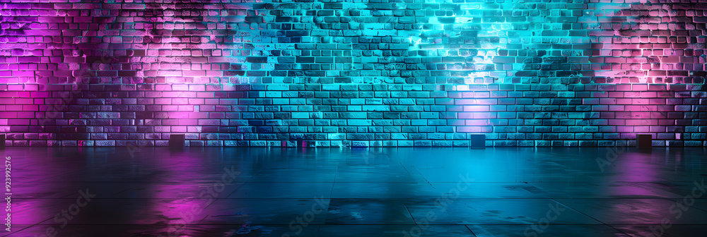Teal and pink abstract brick wall Teal and pink abstract brick wall