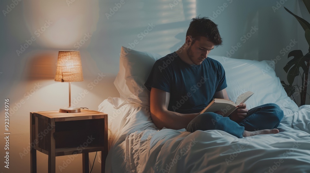 The man reading book The man reading book