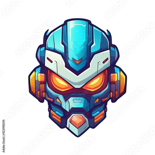 2D style game icon of an AI-powered robot character