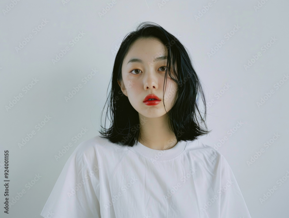 女, 女性, モデル, 可愛い, 美人, アジア人, 日本人, Tシャツ, 白いTシャツ, 白背景, Female, Female model, Cute, Beautiful, Asian, Japanese, T-shirt, White T-shirt, White background 女, 女性, モデル, 可愛い, 美人, アジア人, 日本人, Tシャツ, 白いTシャツ, 白背景, Female, Female model, Cute, Beautiful, Asian, Japanese, T-shirt, White T-shirt, White background