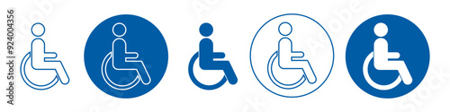 Disabled person icon on a white background.