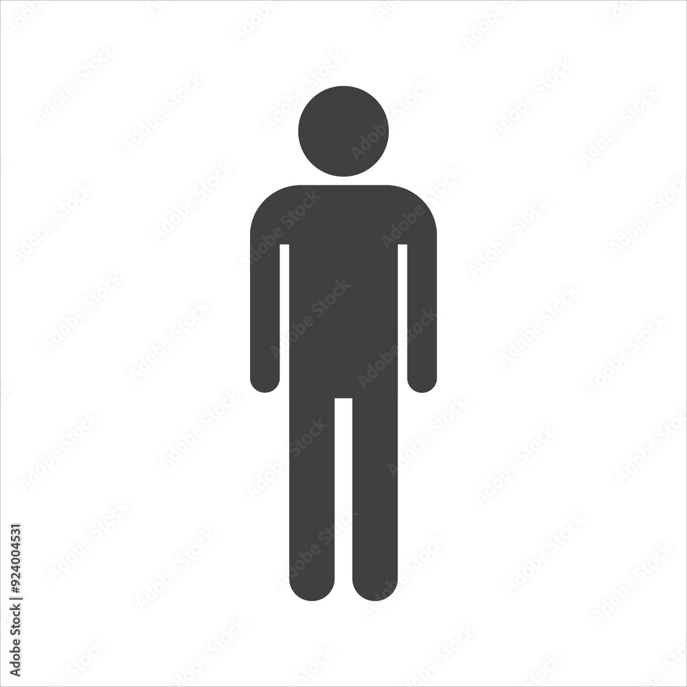 man icon on white background. man icon on white background.