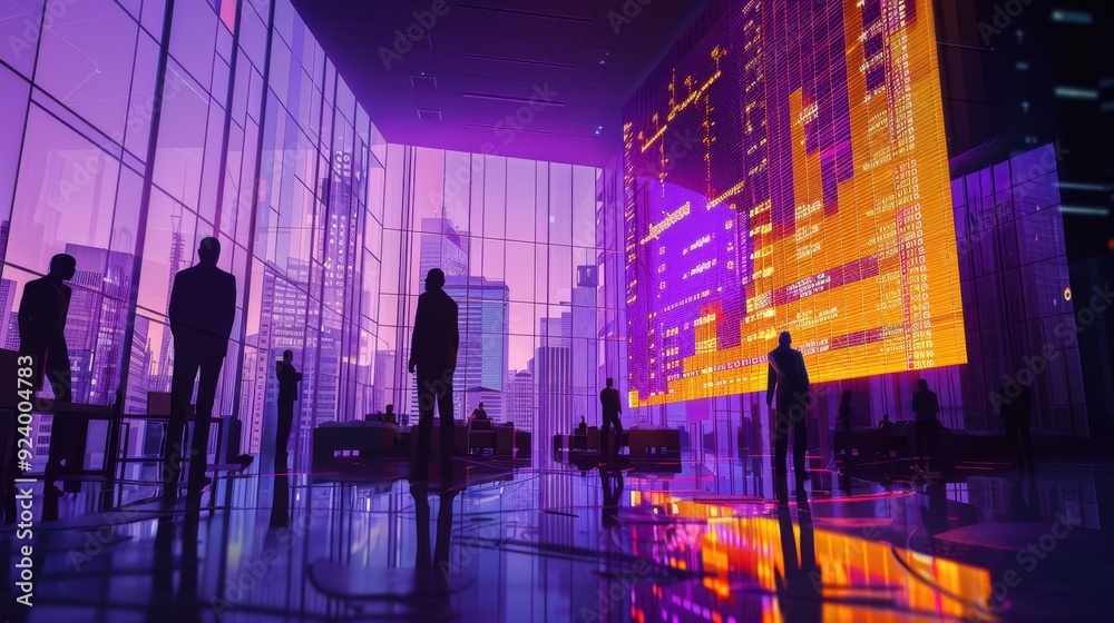 The futuristic office interior The futuristic office interior