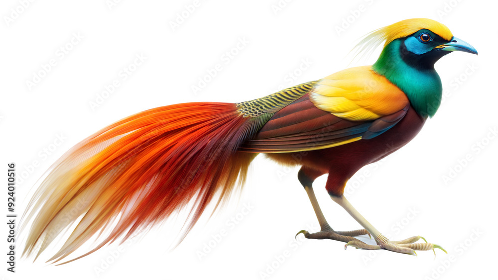 Fototapeta premium bird of paradise on a transparent background