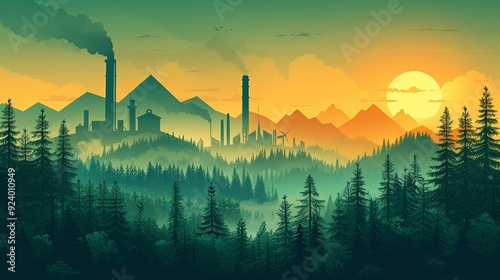 Create a graphic demonstrating how carbon credits can be used to offset emissions from various sectors, featuring examples of successful projects that reduce global warming impacts. high resolution