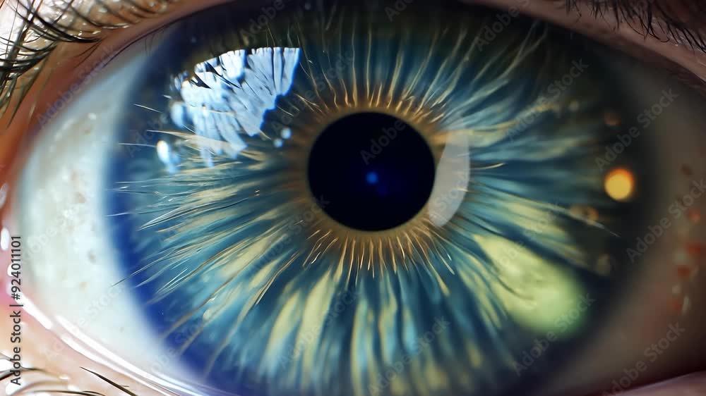 Closeup macro shot of stunning blue eye