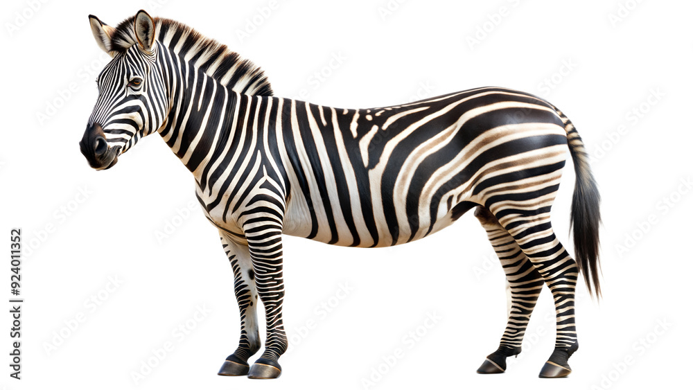 Fototapeta premium zebra on a transparent background