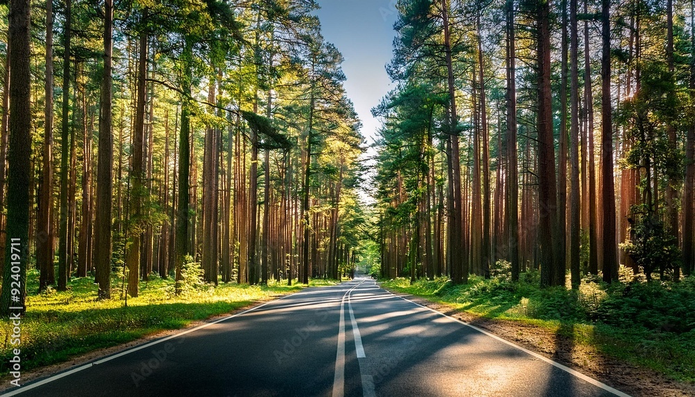 Fototapeta premium road in the forest