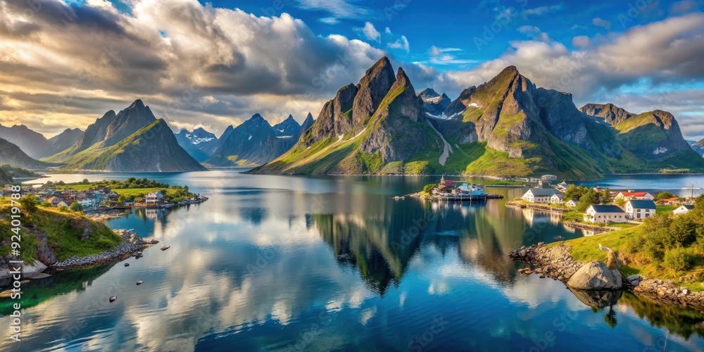 Obraz premium Spectacular view of the untouched beauty of the Lofoten Islands in Norway