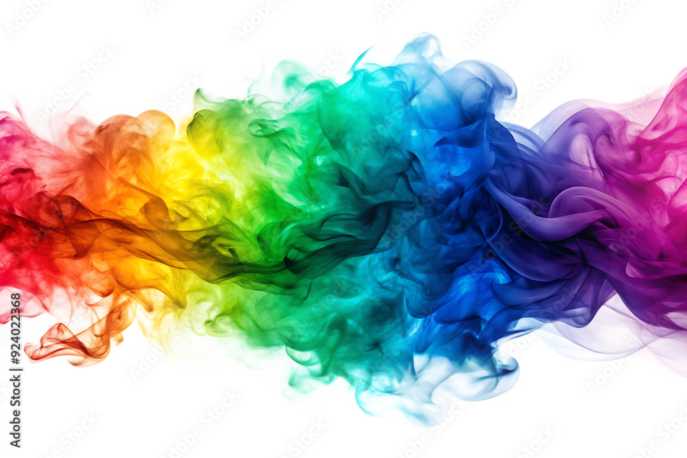Abstract colorful smoke g a soft cloudy on white background.AI GENERATED Abstract colorful smoke g a soft cloudy on white background.AI GENERATED