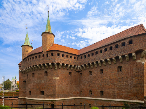 Krakow, Poland, Europe, 2 August 2024: Churches and historical buildings in and around the Main Square