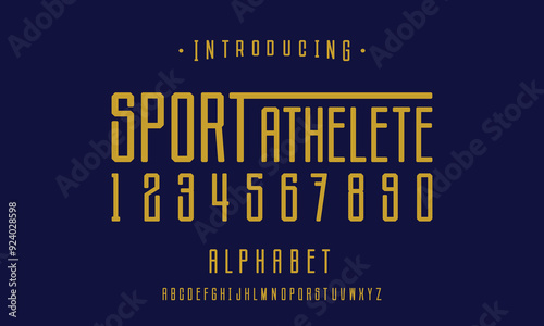 Sport Font alphabet. Regular Italic and Number Typography urban style alphabet fonts for fashion, sport, technology, digital, movie, logo design, vector illustration