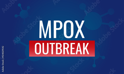 Mpox outbreak. Infectious zoonotic virus. Vector background, banner. Health care concept.