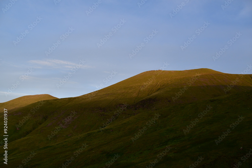 Fototapeta premium Sunset in Galty Mountains, Galtee Mountains, Co. Tipperary, Ireland