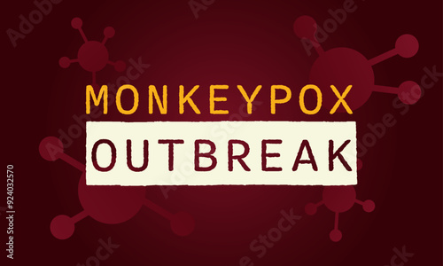 Monkeypox virus outbreak background. Infectious zoonotic disease. Vector illustration. Health concept.