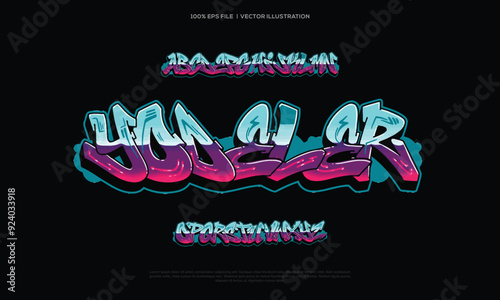 Street Graffiti Tag Font, handwritten Typography vector art. A, B, C, D, E, F, G, H, I, J, K, L, M, N, O, P, Q, R, S, T, U, V, W, X, Y, Z and Arab numerals 0, 1, 2, 3, 4, 5, 6, 7, 8, 9 Graffiti font.