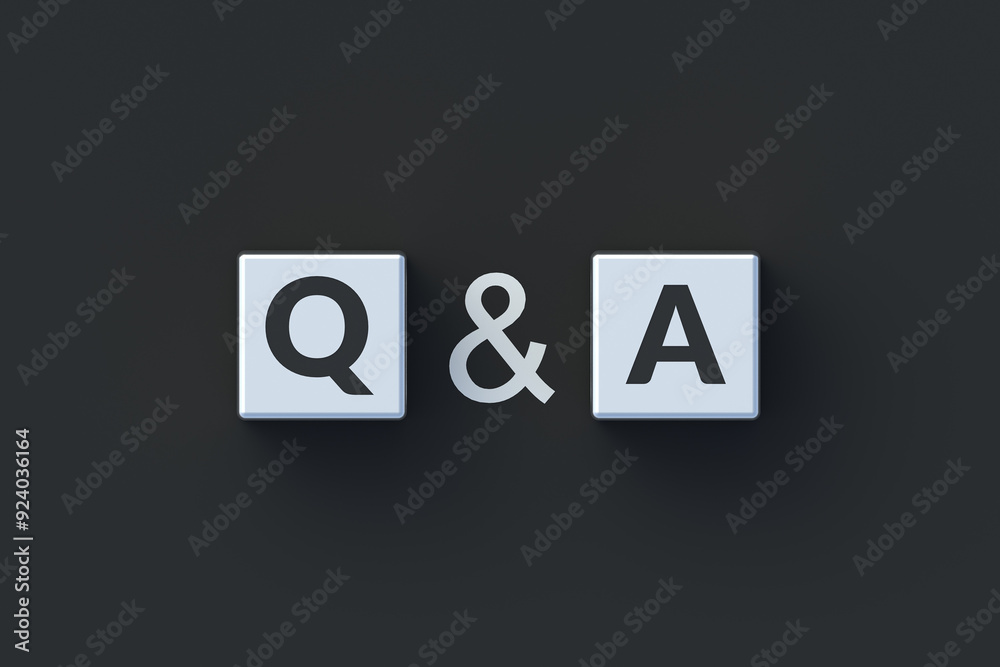 Q and A letters on cubes. Question and answers. Customer support service. Solution to the problem. Communication concept. 3d render Q and A letters on cubes. Question and answers. Customer support service. Solution to the problem. Communication concept. 3d render