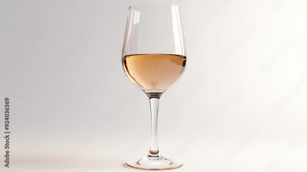 A wine glass is filled with a clear liquid A wine glass is filled with a clear liquid