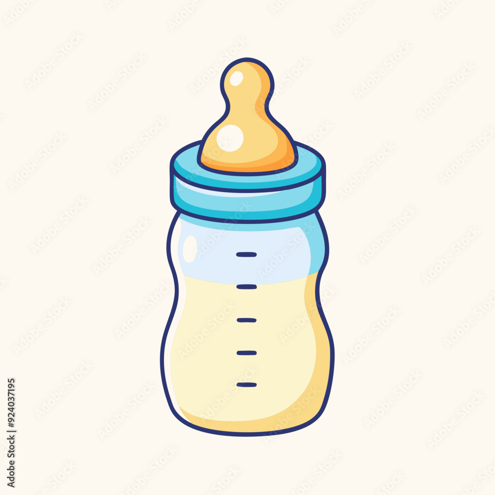 Baby milk bottle stock illustration Baby milk bottle stock illustration