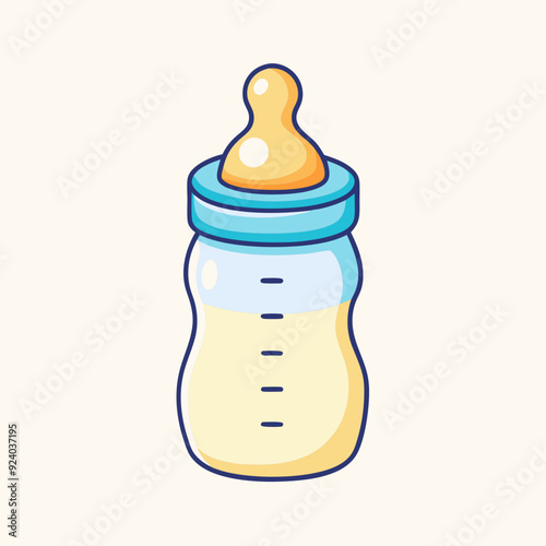 Baby milk bottle stock illustration